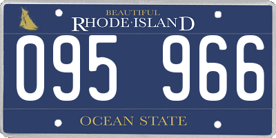 RI license plate 095966