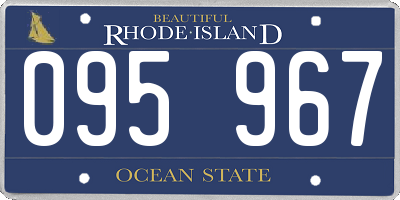 RI license plate 095967