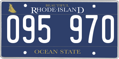 RI license plate 095970