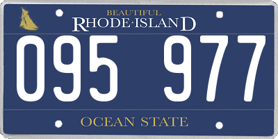 RI license plate 095977