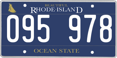 RI license plate 095978