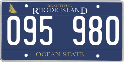 RI license plate 095980