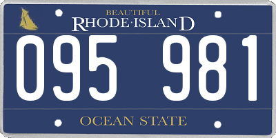 RI license plate 095981