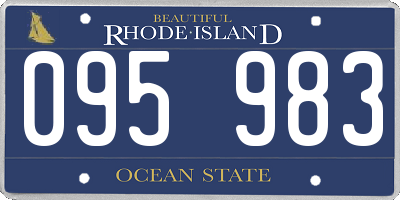 RI license plate 095983