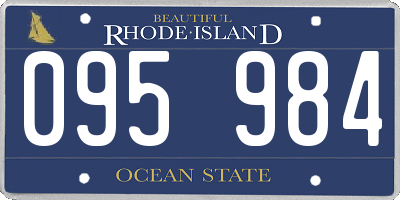 RI license plate 095984