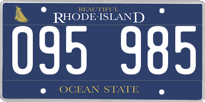 RI license plate 095985