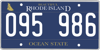 RI license plate 095986