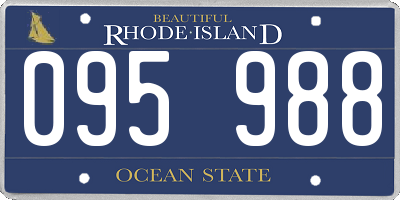 RI license plate 095988
