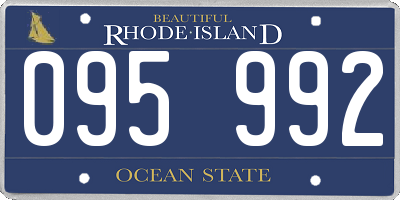 RI license plate 095992