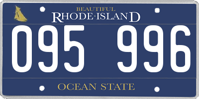 RI license plate 095996