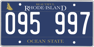RI license plate 095997