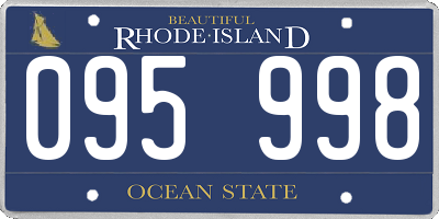 RI license plate 095998
