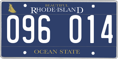 RI license plate 096014