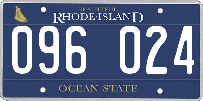 RI license plate 096024