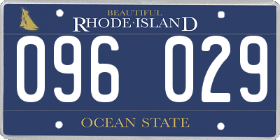 RI license plate 096029