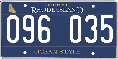 RI license plate 096035