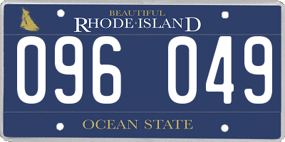 RI license plate 096049