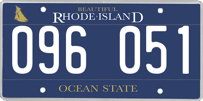 RI license plate 096051