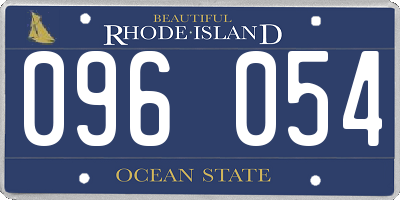 RI license plate 096054