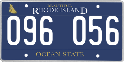 RI license plate 096056