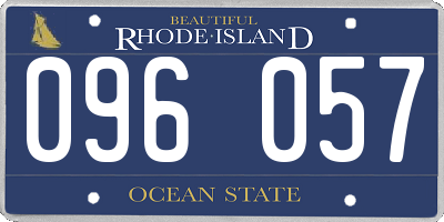 RI license plate 096057
