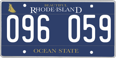 RI license plate 096059