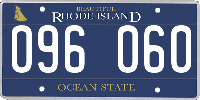 RI license plate 096060