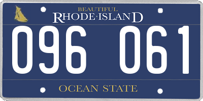 RI license plate 096061