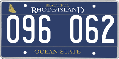 RI license plate 096062