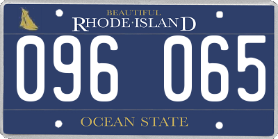 RI license plate 096065