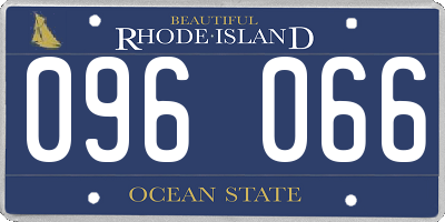 RI license plate 096066