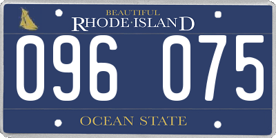 RI license plate 096075