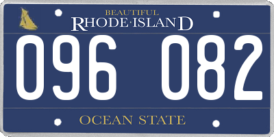 RI license plate 096082