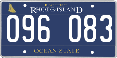 RI license plate 096083