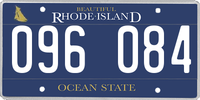RI license plate 096084
