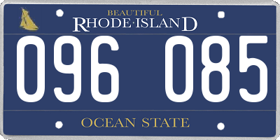 RI license plate 096085