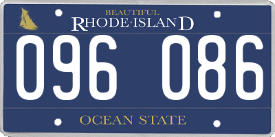 RI license plate 096086