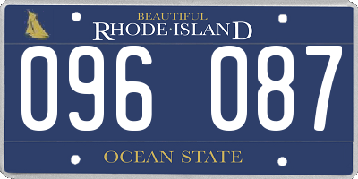 RI license plate 096087