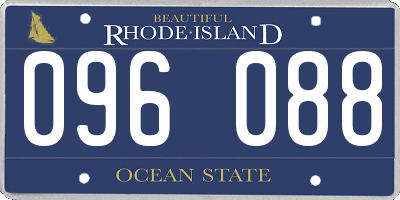 RI license plate 096088