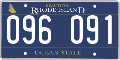 RI license plate 096091