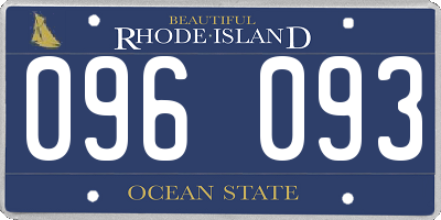 RI license plate 096093