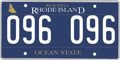 RI license plate 096096