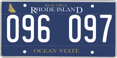 RI license plate 096097