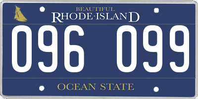 RI license plate 096099