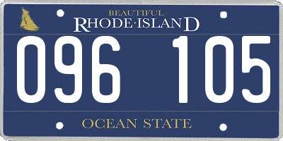 RI license plate 096105