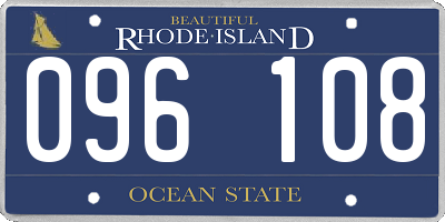 RI license plate 096108