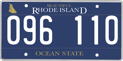 RI license plate 096110