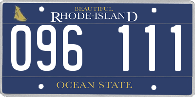 RI license plate 096111