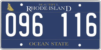 RI license plate 096116