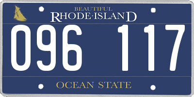 RI license plate 096117